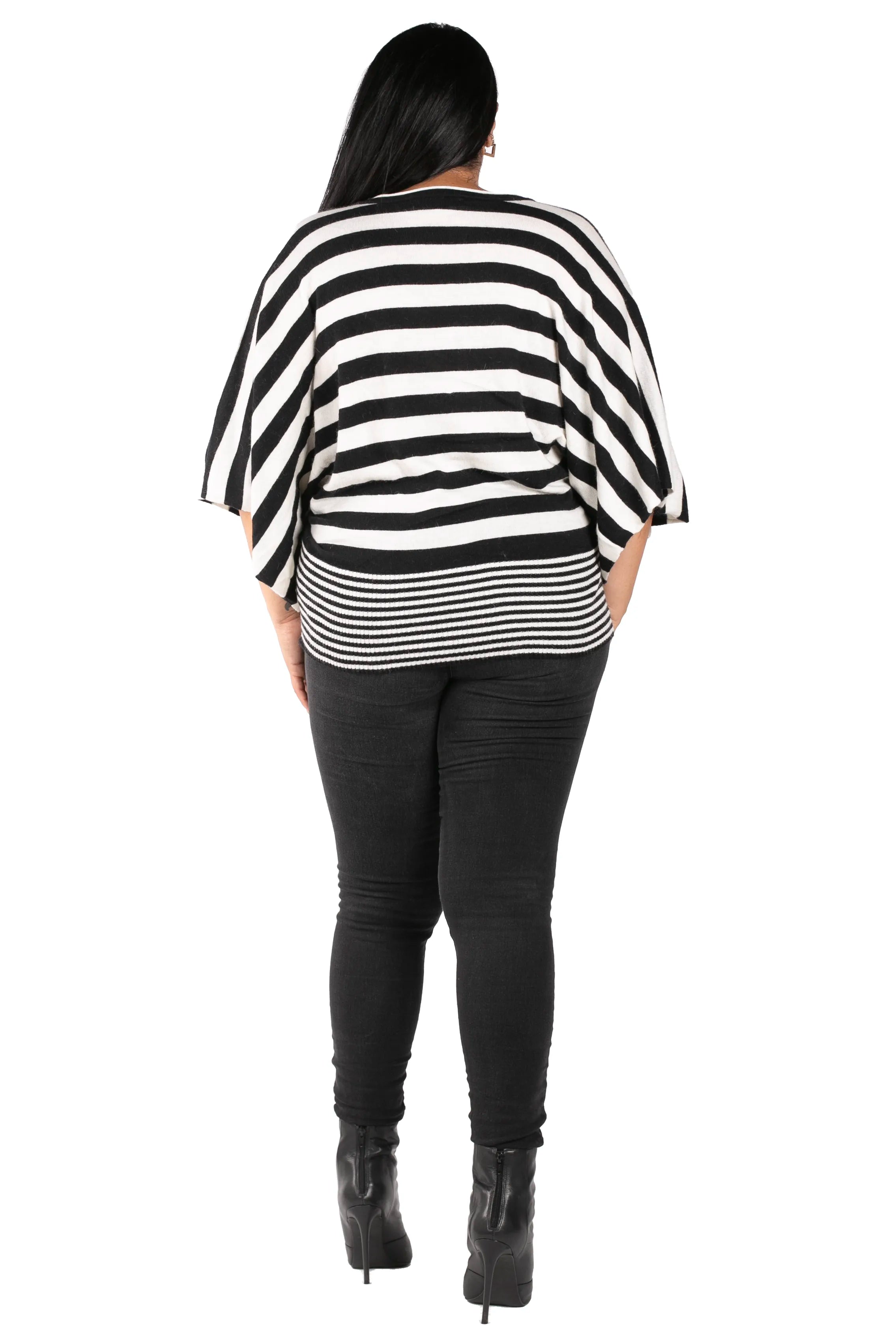 Monochrome Mirage Kimono Top