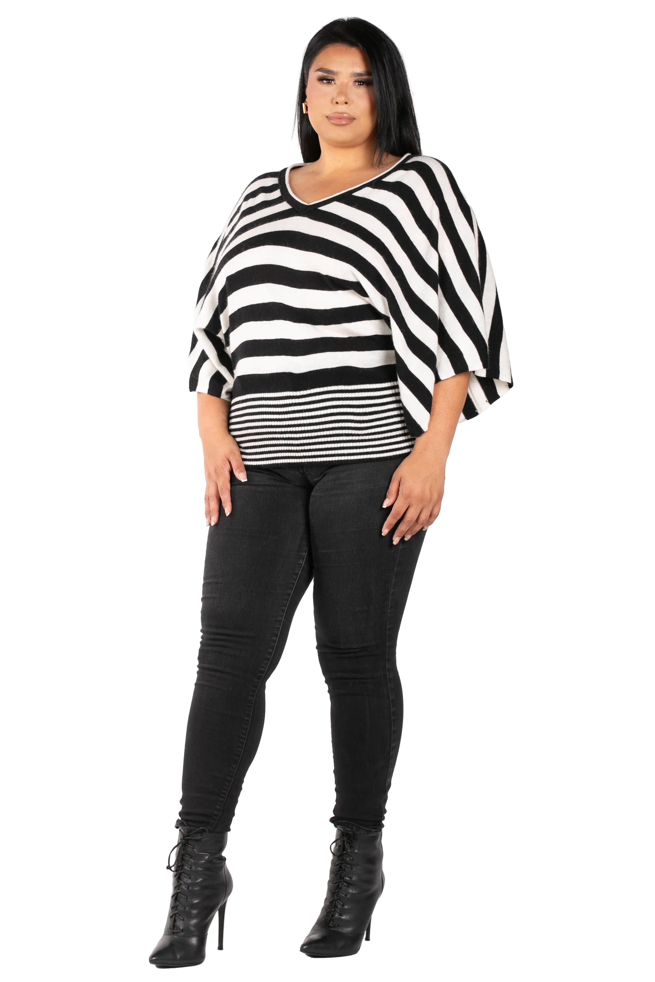 Monochrome Mirage Kimono Top