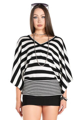 Monochrome Mirage Kimono Top
