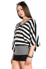 Monochrome Mirage Kimono Top