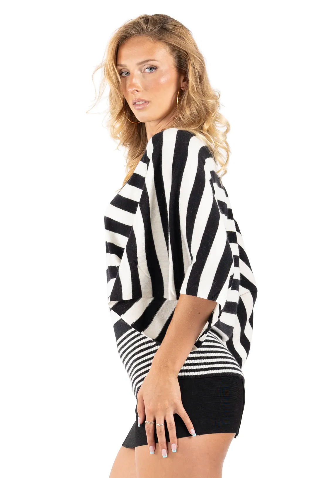 Monochrome Mirage Kimono Top