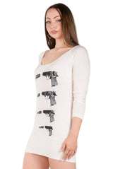 LipstickBullets Long-Sleeve Graphic Tunic.