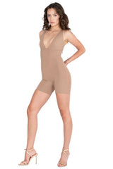 Y2K Rubber Shine Seamless Bodysuit Romper