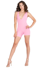 Y2K Rubber Shine Seamless Bodysuit Romper