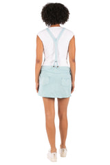 Hale Bob Light Blue Denim Overalls Dress Y2K | Sequin Pocket Mini Skirt Overalls | Adjustable Straps Zip Detail