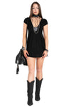 Midnight Icon Brooch Dress