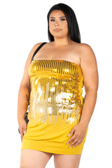 Dazzling StraplessMini-Dress.
