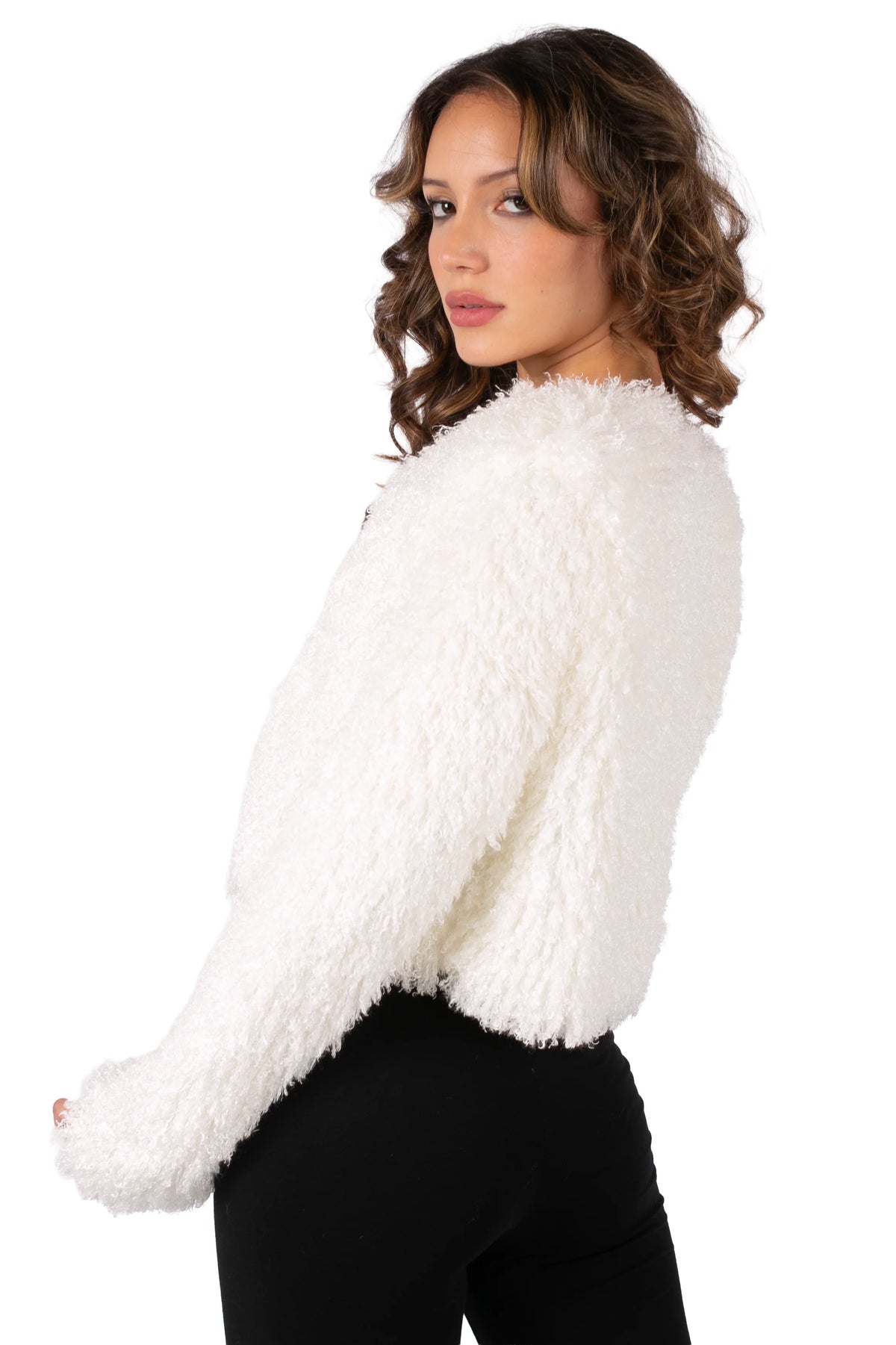 Fuzzy Cropped Shrug