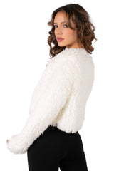 Fuzzy Cropped Shrug