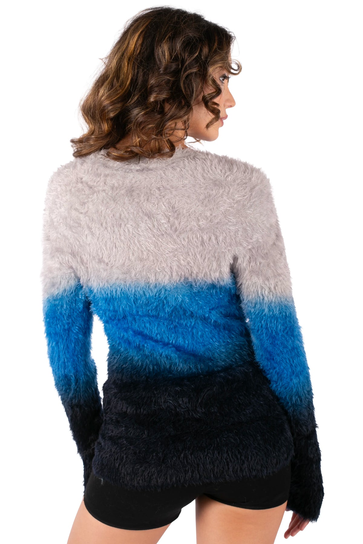 Ombre Fuzzy Knit Sweater
