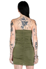 Hot Gossip Ruched Mini Dress