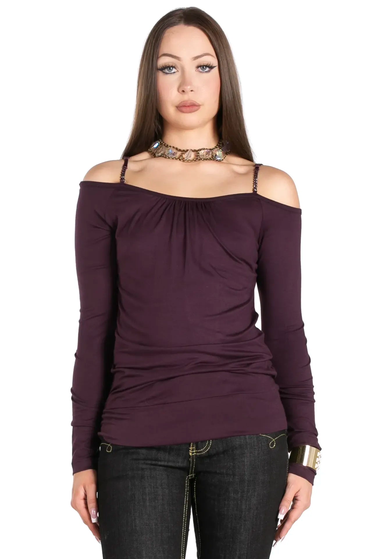 Mixed Signals Cold Shoulder Top
