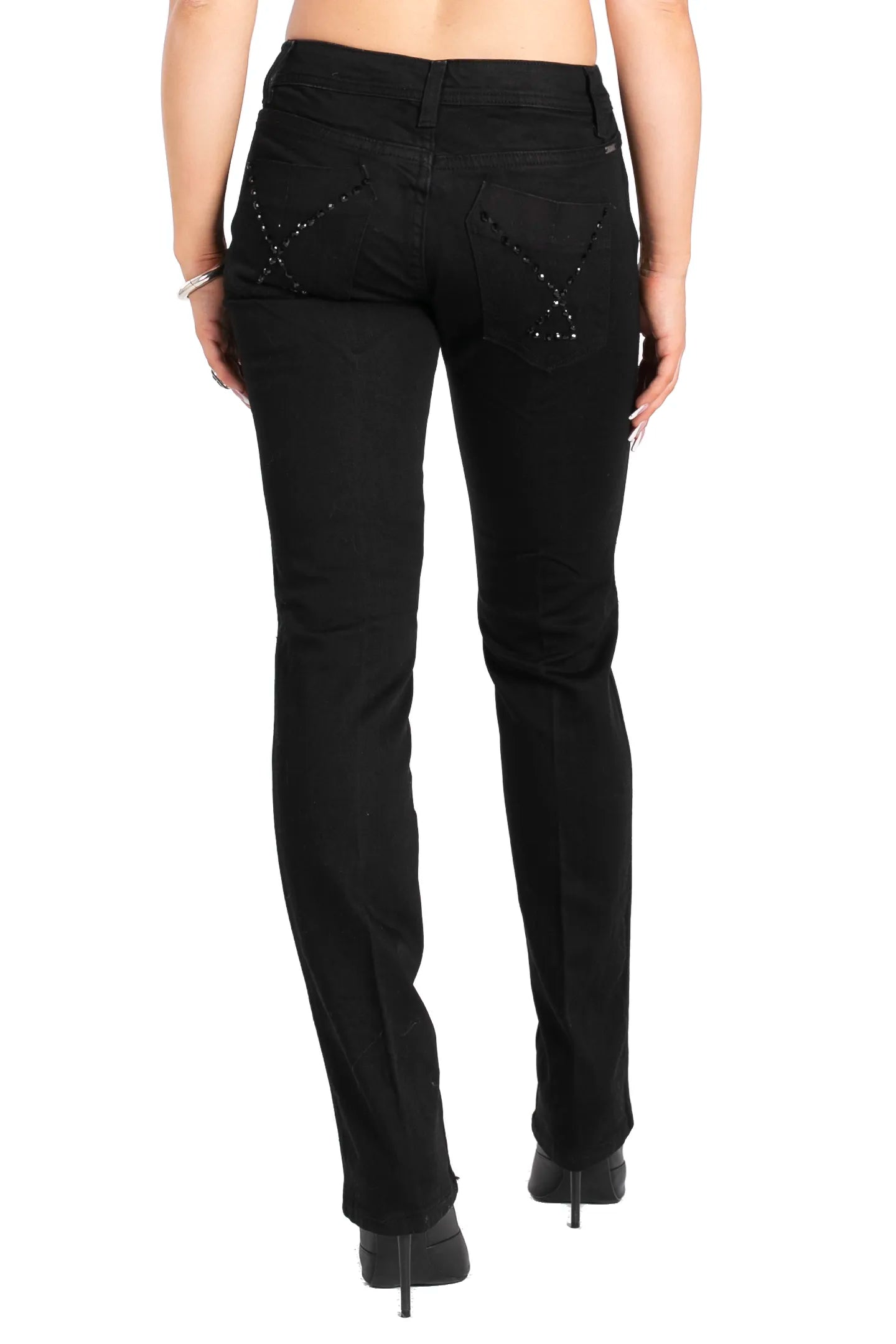 Vertigo Effect Straight Leg Jeans
