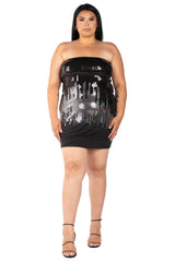 Dazzling StraplessMini-Dress.