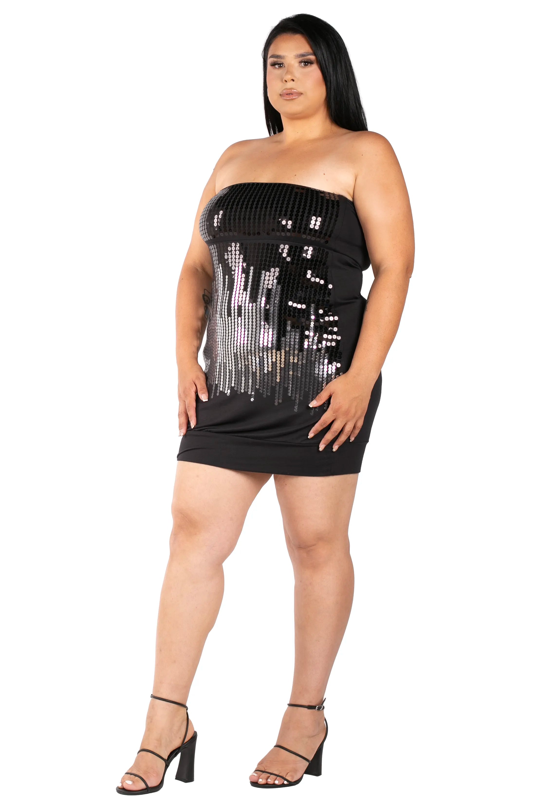 Dazzling StraplessMini-Dress.