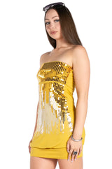 Dazzling StraplessMini-Dress.