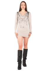 Chain Reaction Cowl Dress