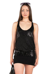 EmbellishedRacerback Tunic.