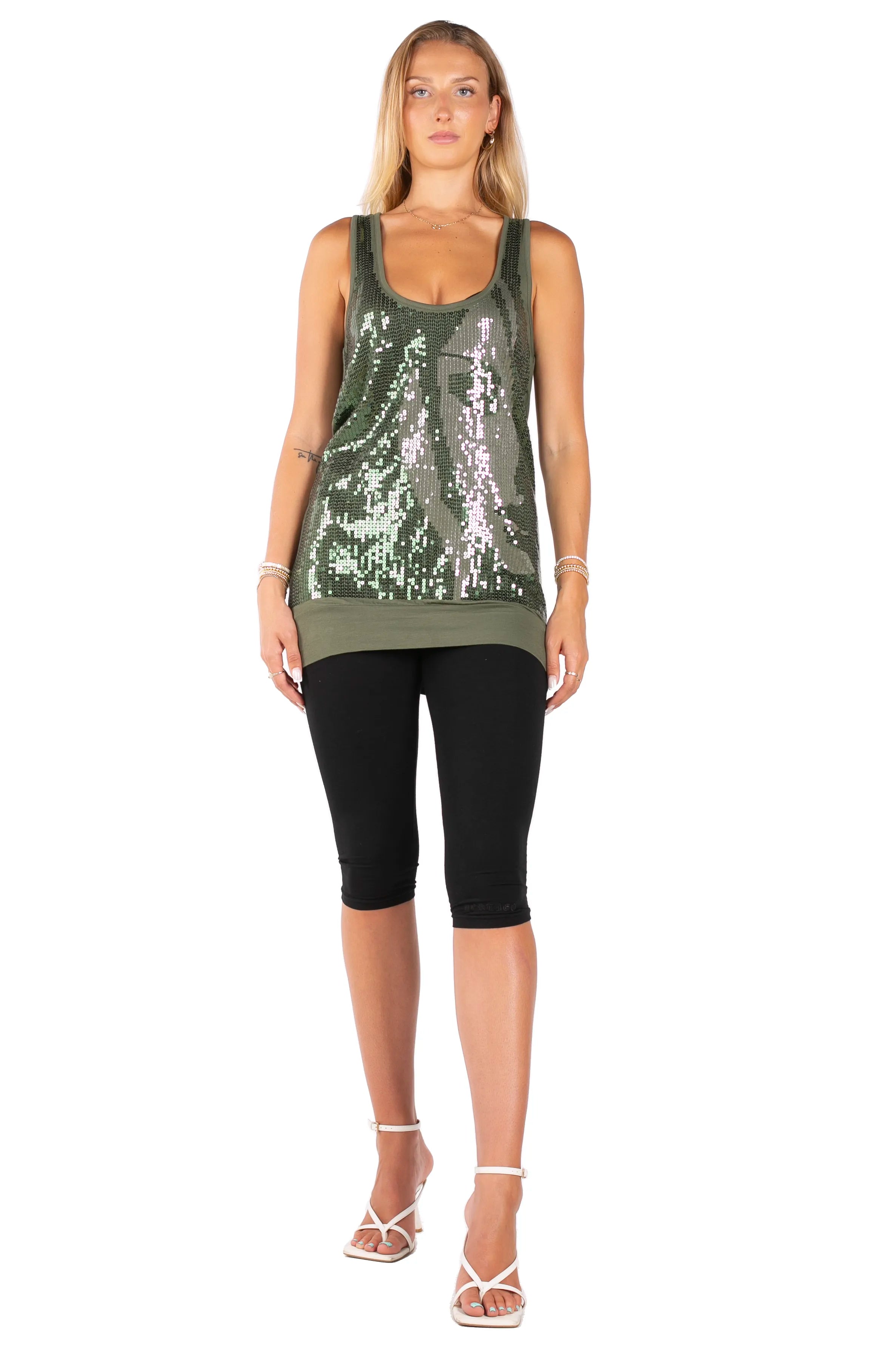 After Party Sequin Racerback Tunic