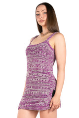 Two-tone Wide-Strap Knit Tank.