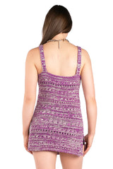 Two-tone Wide-Strap Knit Tank.
