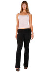 Baby Phat Tone-on-Tone Rhinestone Cami Top - Baby Pink | Y2K Aesthetic Camisole