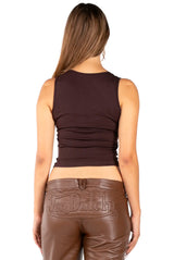Baby Phat Rhinestone Leopard Print Baby Tee - Brown | Y2K Streetwear Crop Top