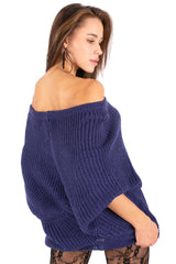 Off-Shoulder Knit Mini Dress