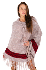 Fringe Knit Poncho Dress