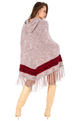 Fringe Knit Poncho Dress