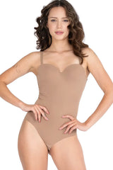 Y2K Glossy Sweetheart Bodysuit with Built-in Bra - High-Cut Shiny One Piece