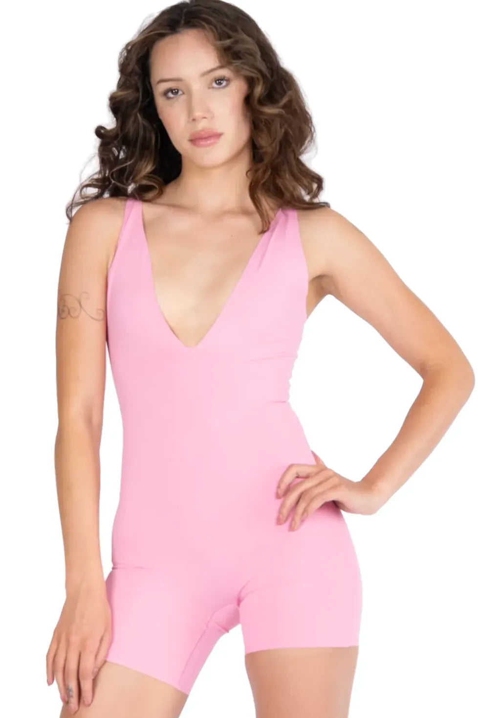 Y2K Rubber Shine Seamless Bodysuit Romper