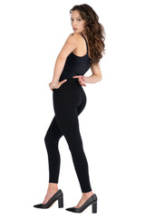 BCBG Simply Best Mid-Rise Leggings - Stretch Cotton Logo Pants