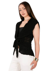 Petal Crush Tie-Front Vest