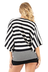 Monochrome Mirage Kimono Top