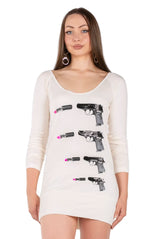 LipstickBullets Long-Sleeve Graphic Tunic.