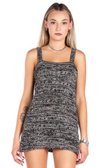 Two-tone Wide-Strap Knit Tank.
