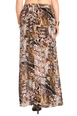 Printed Sheer Maxi Skirt.
