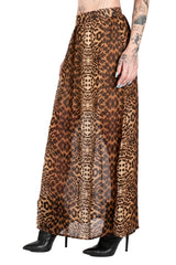 Printed Sheer Maxi Skirt.