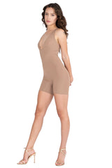 Y2K Rubber Shine Seamless Bodysuit Romper