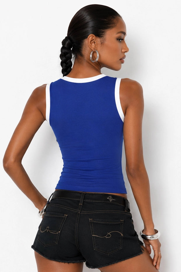 Blue & White Baby Phat Logo Tank