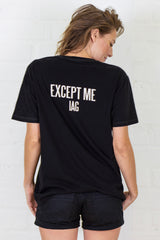 Unisex "Nobody Is Perfect" Slogan Graphic Tee - Black Relaxed Fit Crewneck T-Shirt