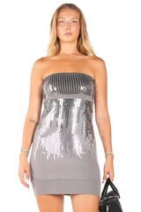 Dazzling StraplessMini-Dress.
