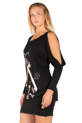 Keys To Chaos Graphic Dress