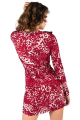 Y2K Leopard Chain Detail Mini Dress