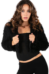 Fuzzy Cropped Shrug