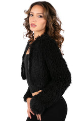 Fuzzy Cropped Shrug