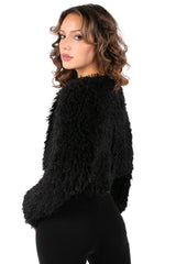 Fuzzy Cropped Shrug