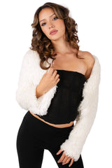 Fuzzy Cropped Shrug