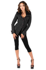 Faux Fur Collar Knit Cardigan